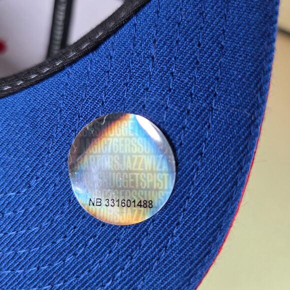 Philadelphia 76ers Mitchell & Ness Snapback Hat Gray Blue Red NBA - Picture 7 of 10